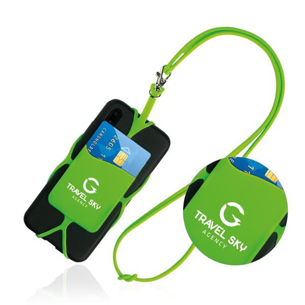 lanyard silicone porta cartões